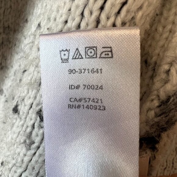 Lou & Grey Sweater Womens Size Large Black, Gray & White Wool & Mohair Cardigan - Picture 11 of 14